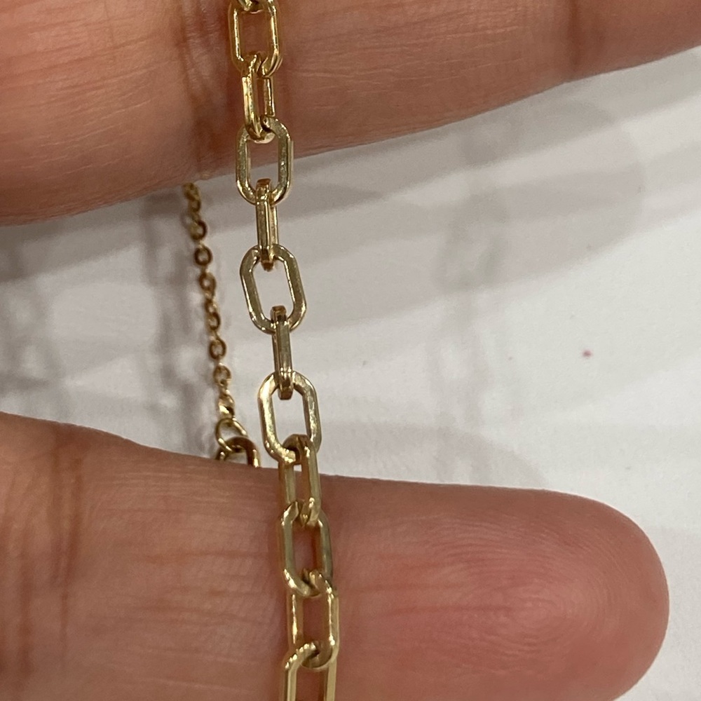 Brand new 10k Italy paperclip Gold bracelet - Picture 4 of 6
